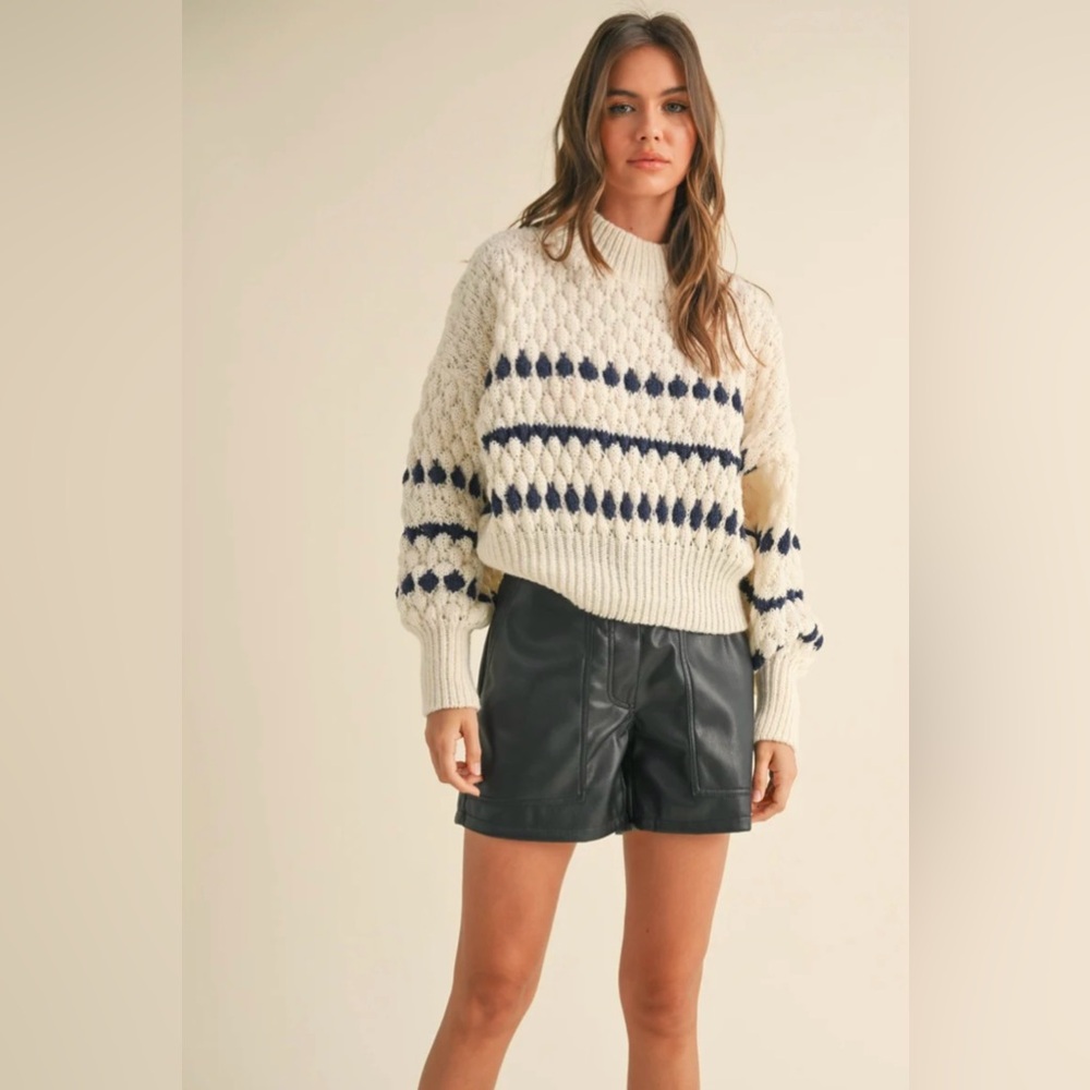 Miou Muse Cream Knit Sweater Size S